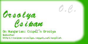 orsolya csipan business card